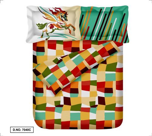 Cotton Bed Linen Set - 270cm X 270cm With 2 Pillow Covers, 210 Thread Count, Washable For Easy Maintenance