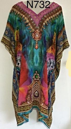 डिजिटन प्रिंट सिल्क काफ्तान आयु समूह: वयस्क