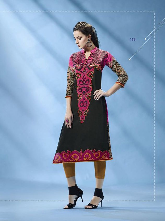Printed Crepe Kurti