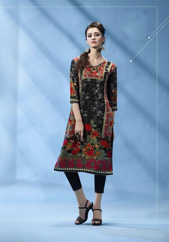 Printed Crepe Kurti