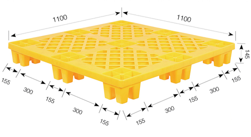 Nestable Asia Standard Plastic Pallet Deck Type: Grid