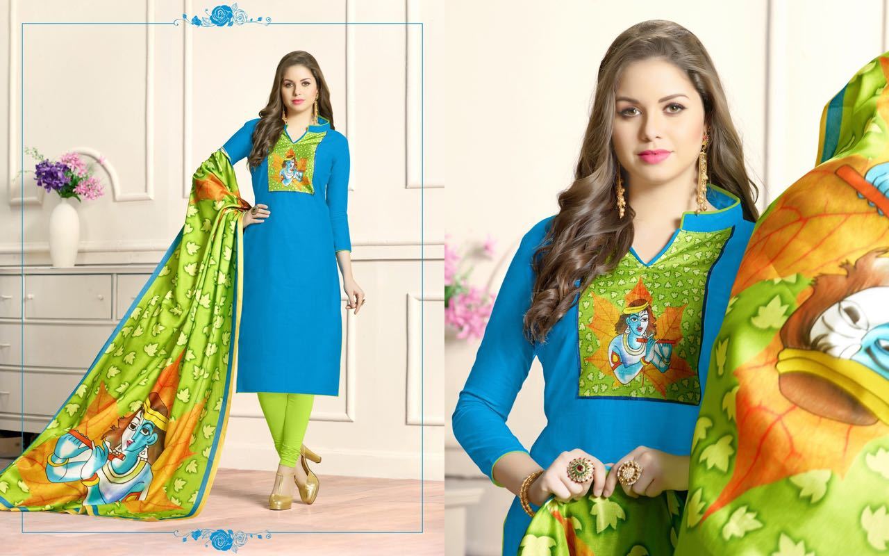 Slub Cotton Fabric With Work