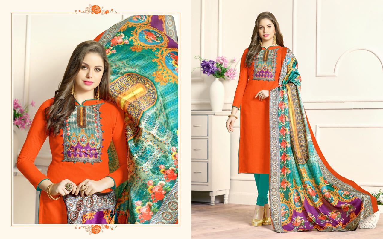 Slub Cotton Fabric With Work