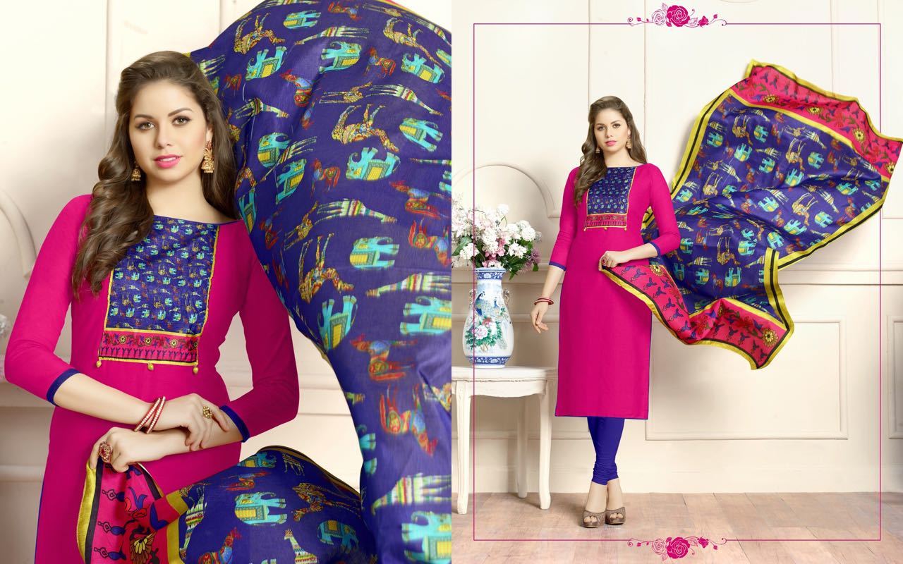 Slub Cotton Fabric With Work