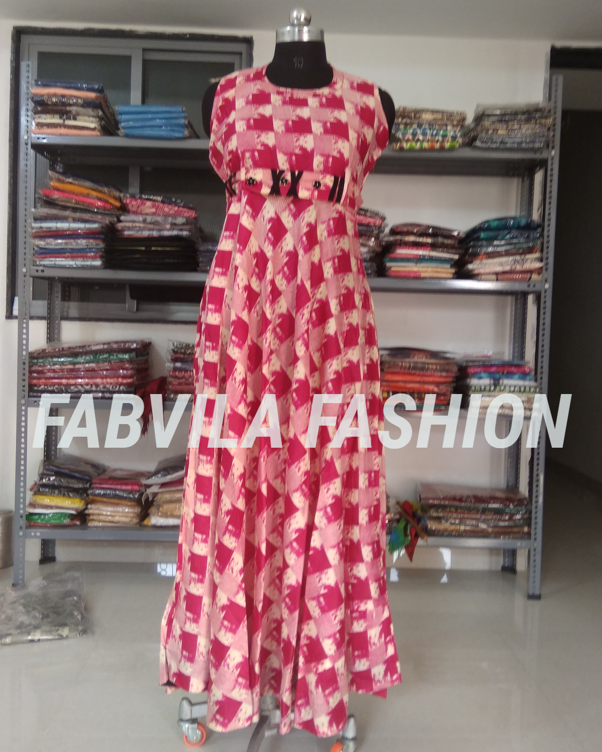 Pink Rayon Print Kurti