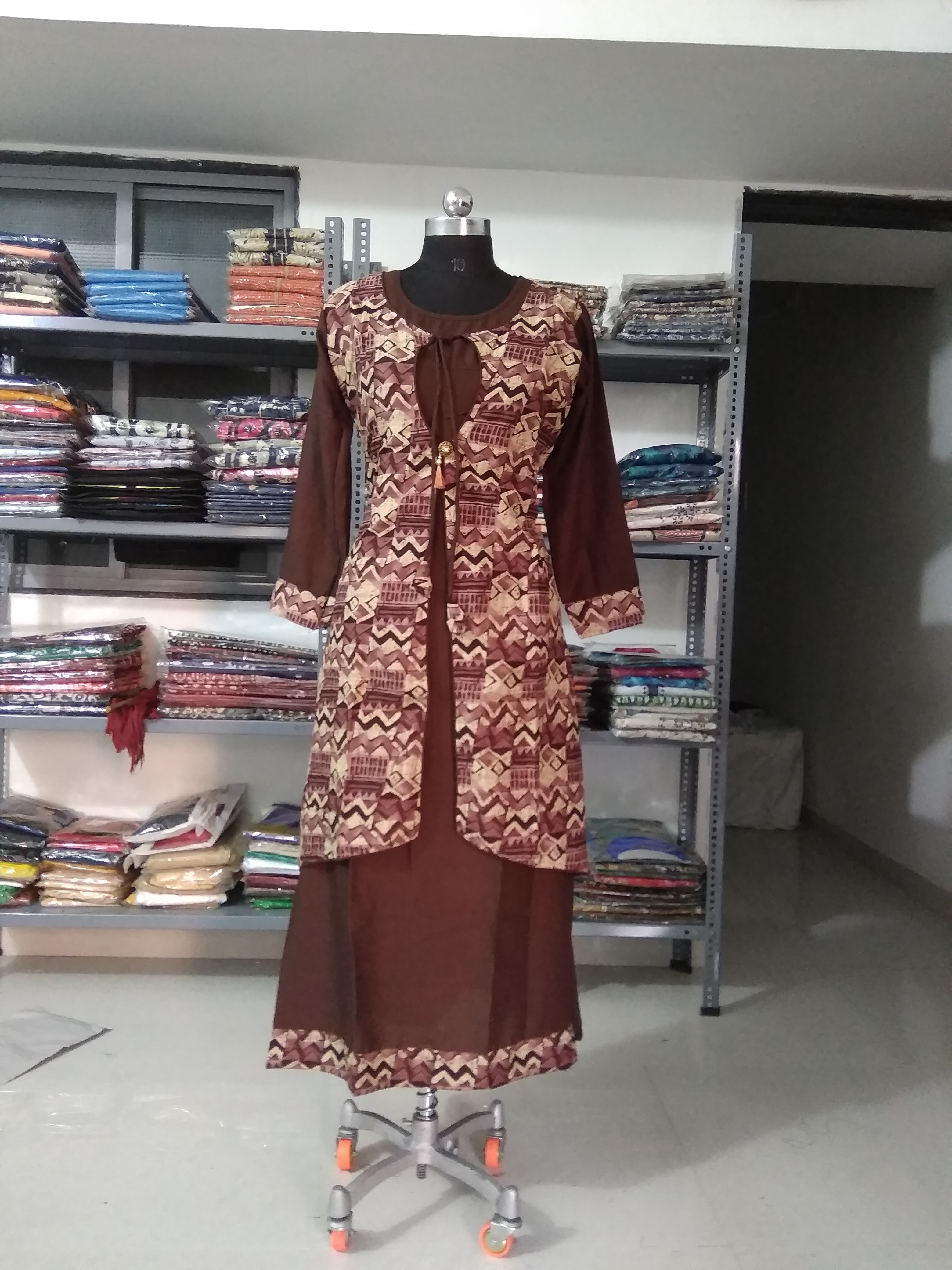 Printed Rayon Kurti - Rayon Fabric, Size 40, Length 50 Inches, Color Green, 3/4 Sleeves | Modern Style, Plain & Printed, Washable, Casual & Party Wear
