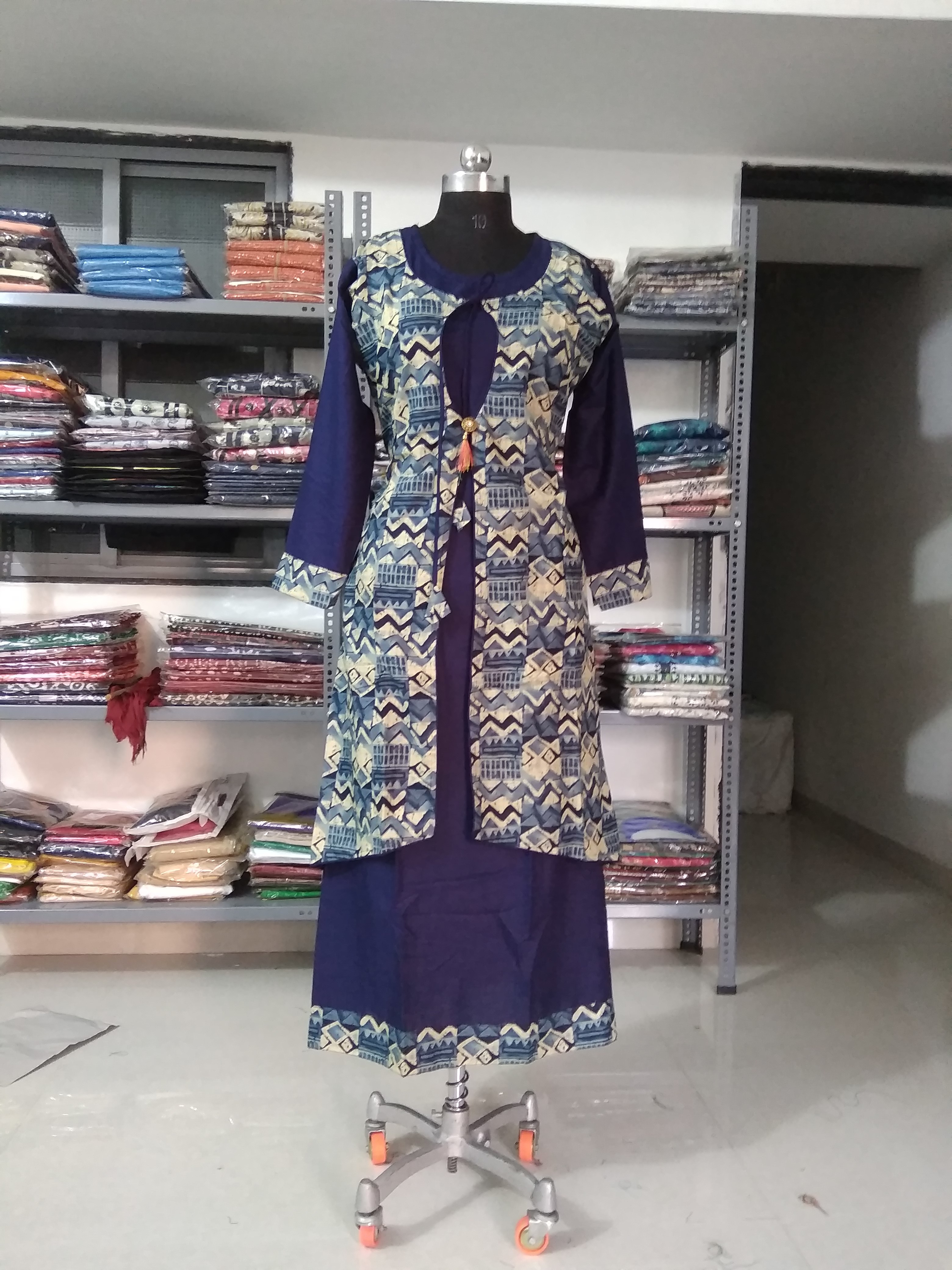 Printed Rayon Kurti - Rayon Fabric, Size 40, Length 50 Inches, Color Green, 3/4 Sleeves | Modern Style, Plain & Printed, Washable, Casual & Party Wear
