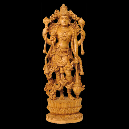 Wooden Vishnu Statue