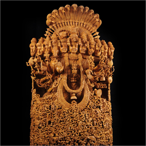 Vishwaroopam Wooden Statue
