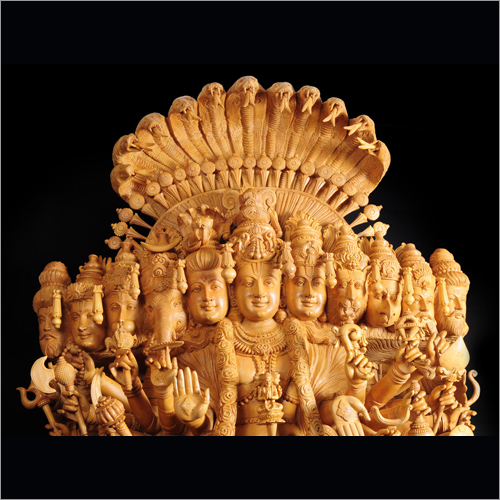 Vishwaroopam Wooden Statue