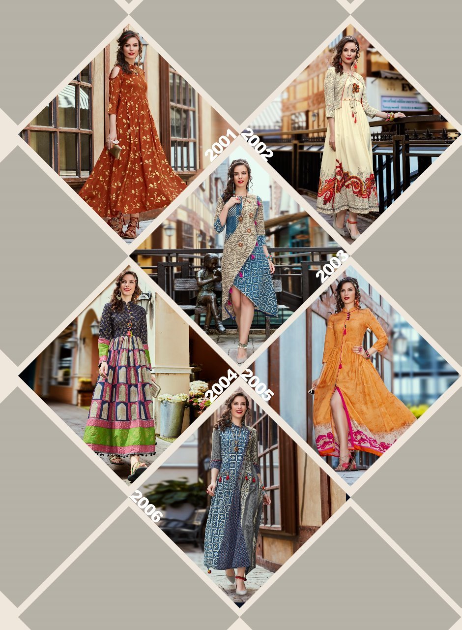 Rayon Long Kurtis - Printed Rayon Fabric, Customized Sizes Available, Vibrant Red Color | 3/4 Sleeve Traditional Style For Girls, Suitable For All Seasons