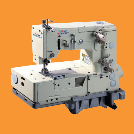 1 or 2 Needle Flat Bed Chain Stitch Picotting Sewing Machine - 900x710x970mm | White and Grey Color, 240V Power, 1-Year Warranty