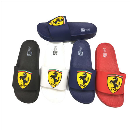 Red White Mens Slippers