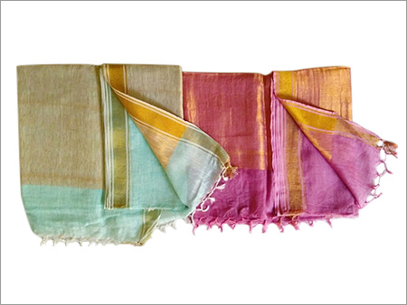 Ladies Linen Jari Saree