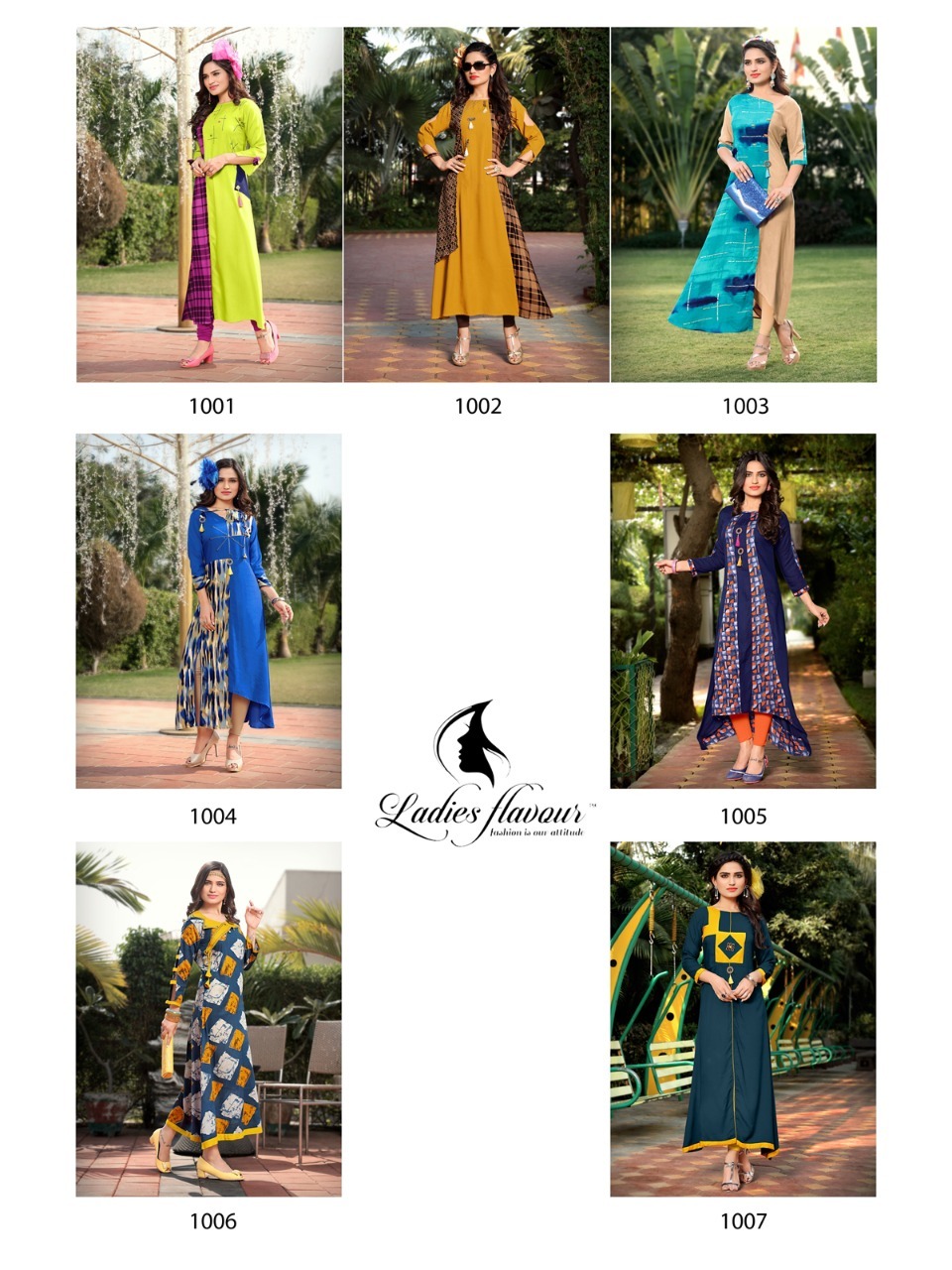 Yellow And Black Rayon Long Kurtis