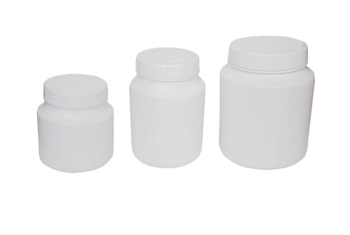 THIAMETHOXAM JARS - Plastic, Cylindrical, Variable Capacity, Multiple Sizes, White | Durable, Leakproof, Reusable, Easy to Use, Versatile, Screw-on Lid