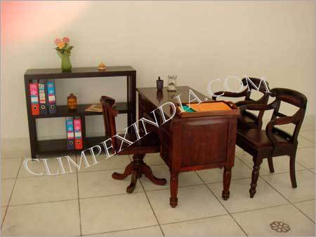 लकड़ी का कार्यालय मेज सेट