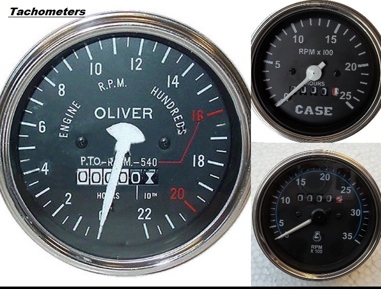 Oliver & Case Tachometer - Black Dial | Precise Engine Rotation Speed Measurement, Speed Limit Warning For Optimal Performance
