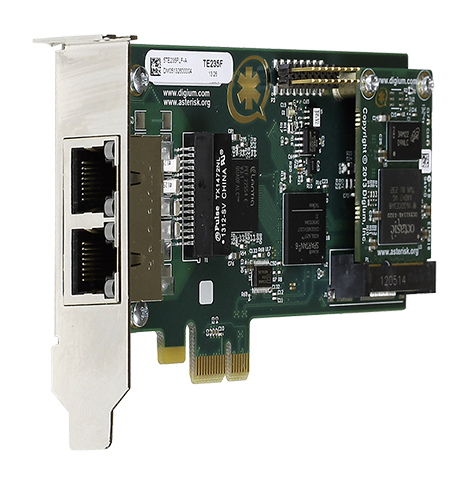 Digium 1te235bf Dual Span Digital Interface Card 