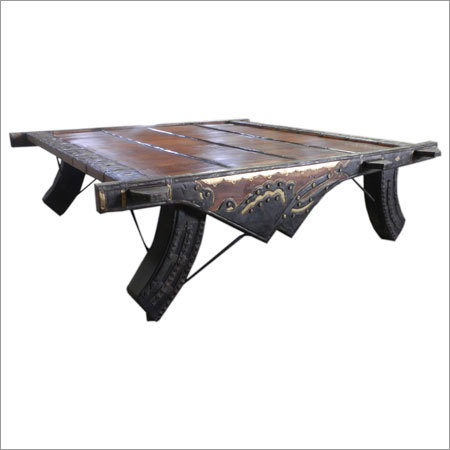 Wooden Cart Table Outdoor Furniture