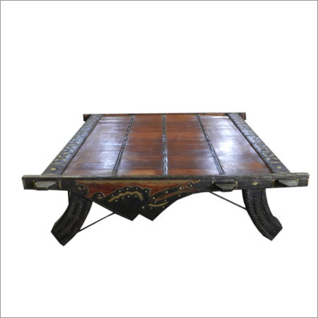 Wooden Cart Table Outdoor Furniture