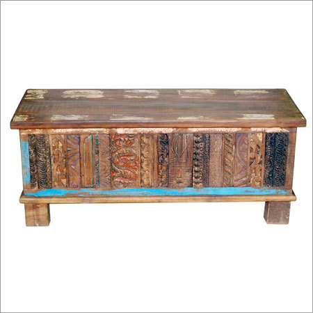 Wood Carved Reclaimed Wooden Box
