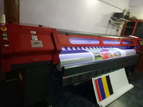 Konica Flex Printing Machine - Ms Body, 230v Electric Power, Vinly Media Type, Cmyk Solvent Ink | Automatic Grade, Flatbed Printer, 1-year Warranty