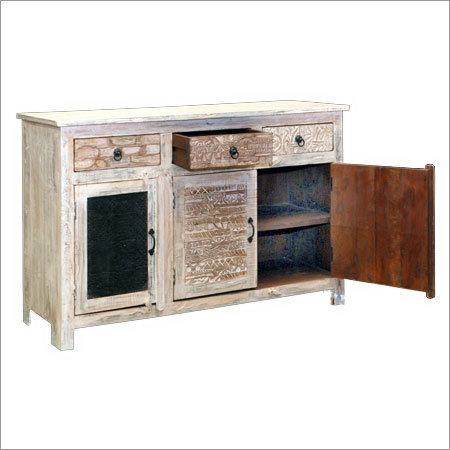 Wood Wooden 3 Door 3 Drawer Sideboard