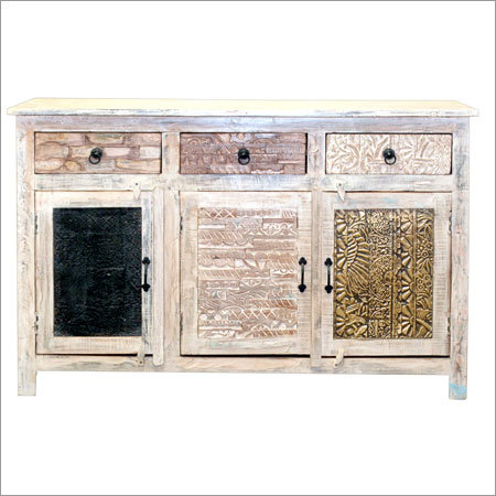 Wood Wooden 3 Door 3 Drawer Sideboard