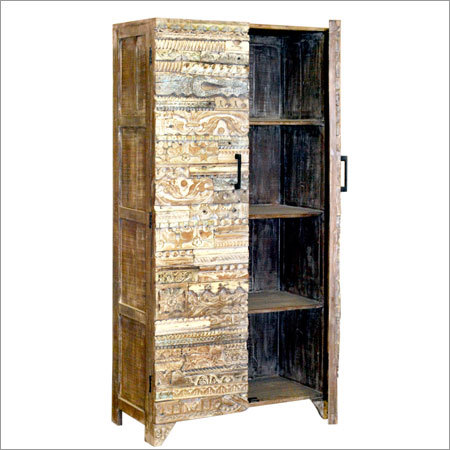 Wooden Almirah - Solid Wood Construction | Weight Range 25-50 Kg Enhanced Storage Solutions