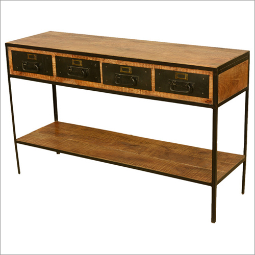 Smooth Finishing Industrial Wooden Console Tables