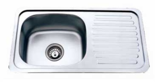 सिल्वर एसएस सिंगल ड्रेन सिंगल बाउल सिंक