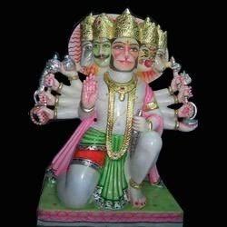 Marble Panchmukhi Hanuman Statue