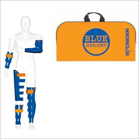 Blue Splint Kit - Plastic Material, Lightweight Design, Comfortable Fit | Ideal for Hospital & Home Use, Versatile for Various Injuries