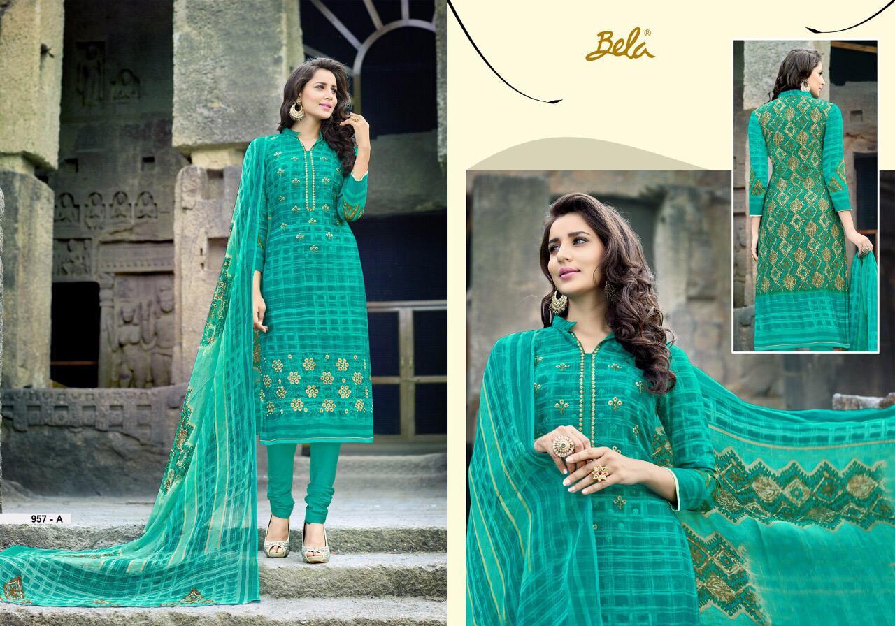 Cotton Satin Fabric Salwar Kameez With Chiffon Dupatta