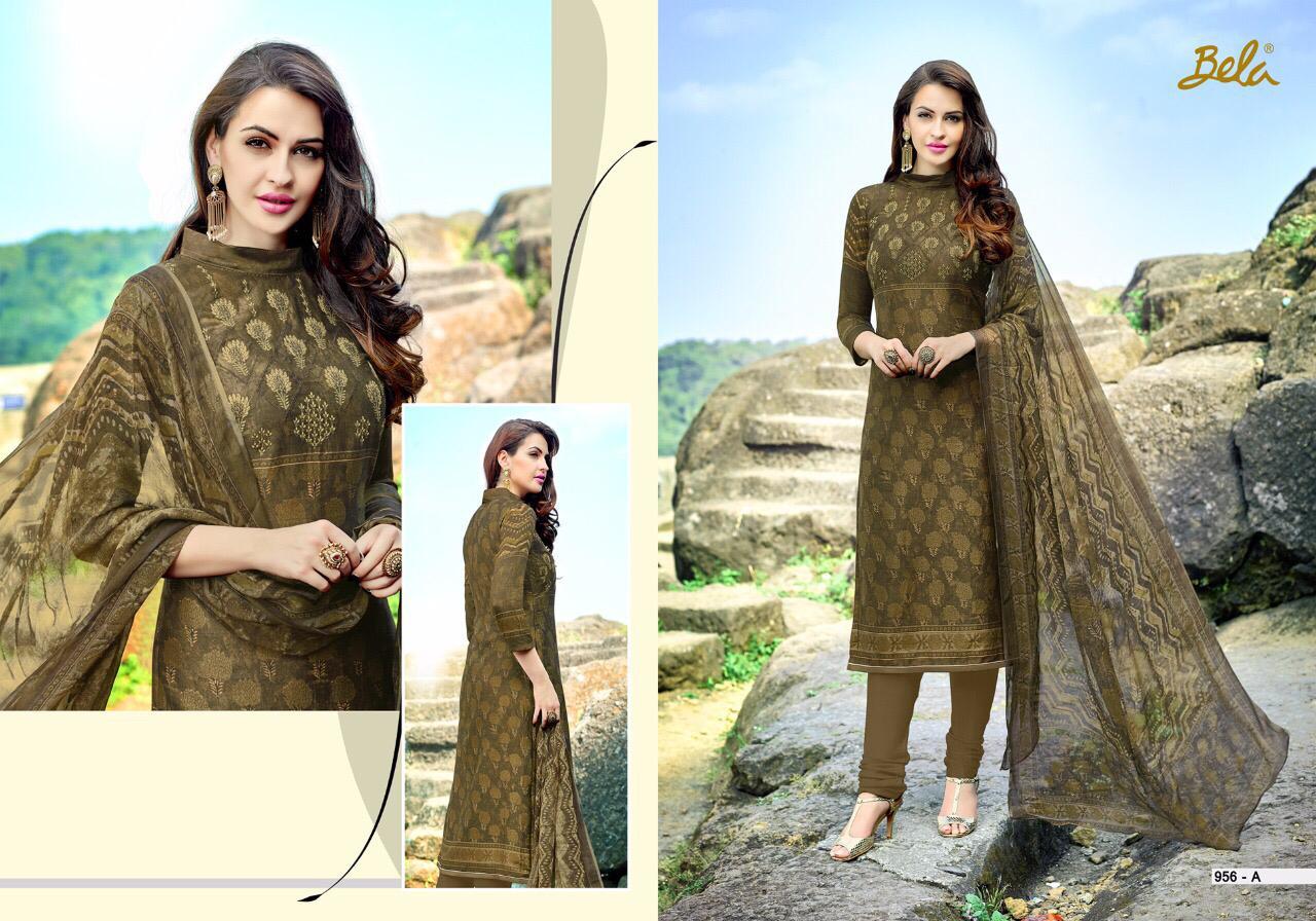 Cotton Satin Fabric Salwar Kameez With Chiffon Dupatta