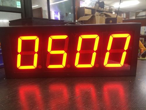 Red Industrial Display Clock