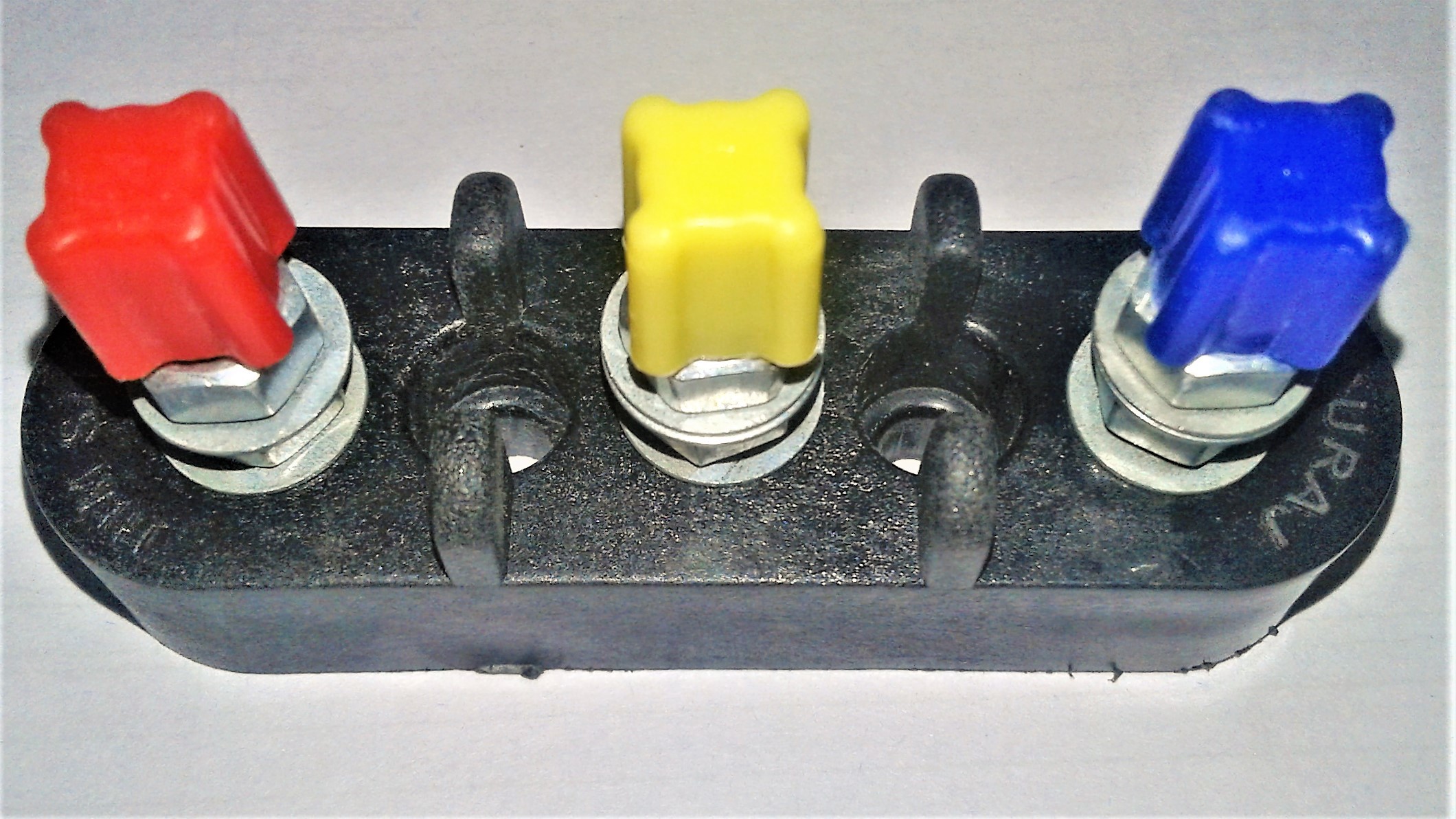 Terminal Block - High-resistivity Insulator, 220-2400 Rated Voltage, Black Color, 10-500 Weight | Industrial Busbar Support