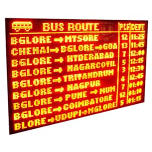Red Airport Data Led Display Board