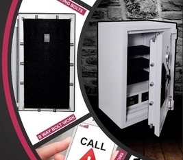 Safe - Steel Pipes 30x20x15 Inches, Digital Lock, 1 Inch Door Thickness, 100 Lbs Weight, White Color, 1 Year Warranty