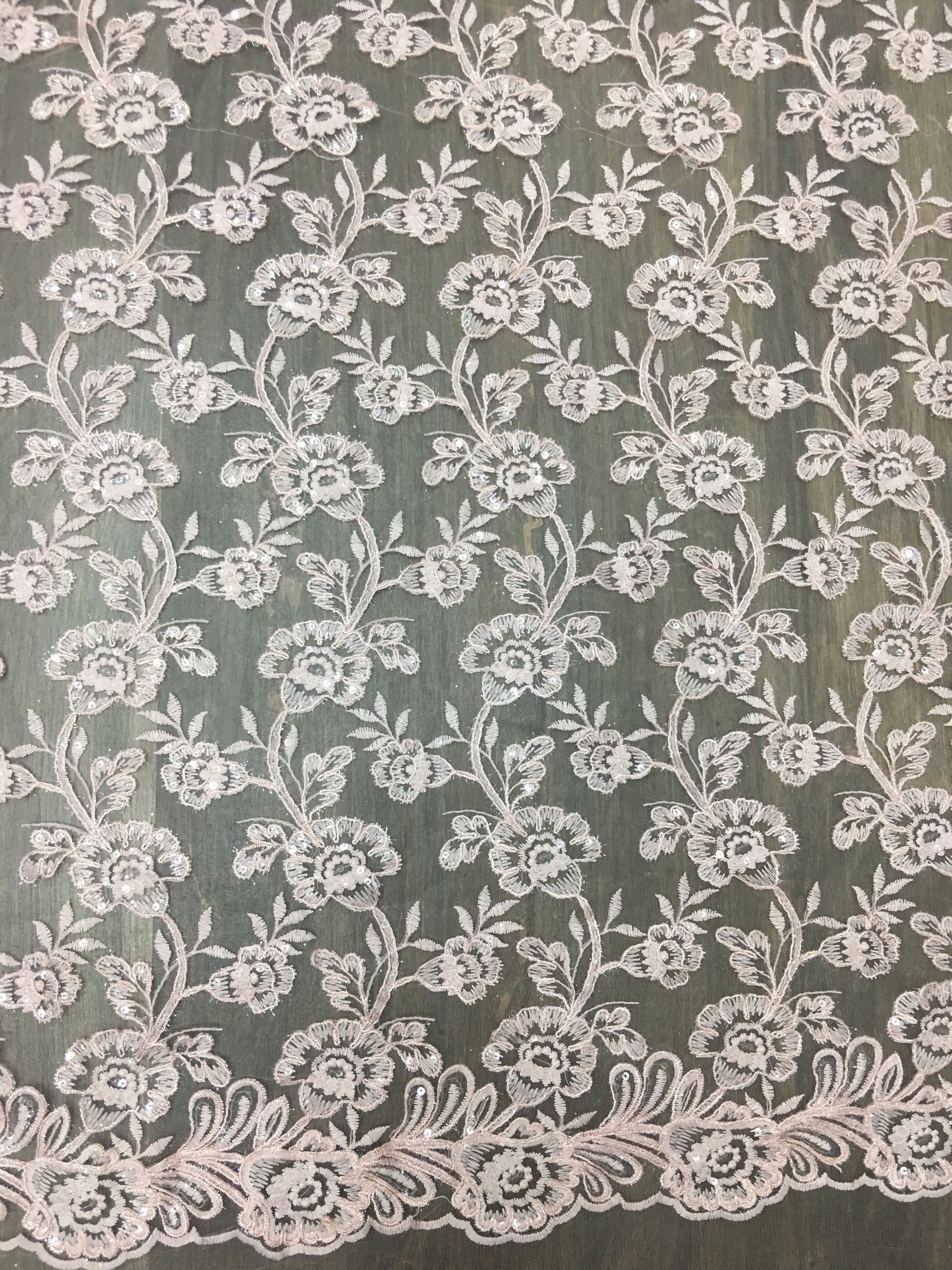 Designer Embroidered Net Fabric