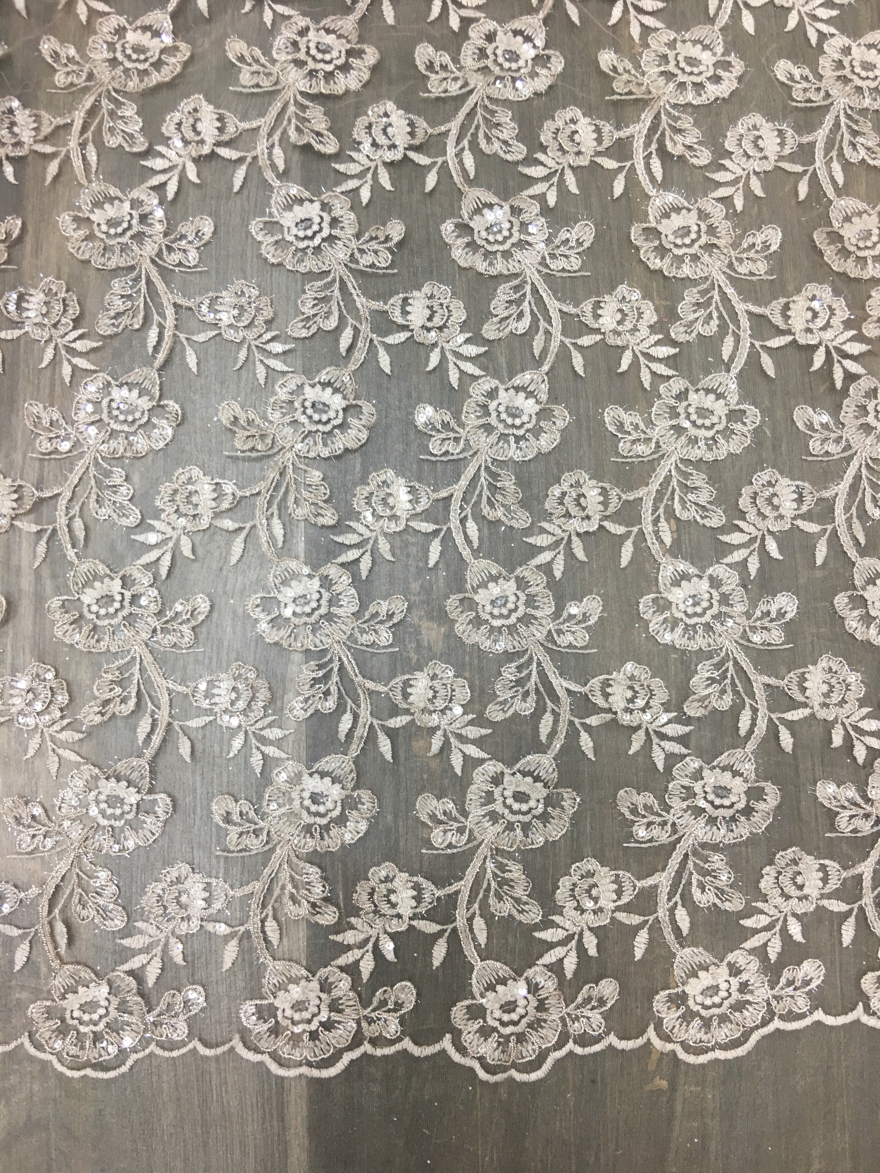 Designer Embroidered Net Fabric