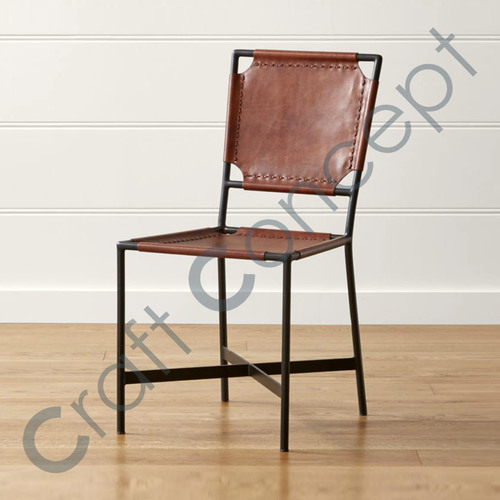 Eco-Friendly Leather Iron Chair