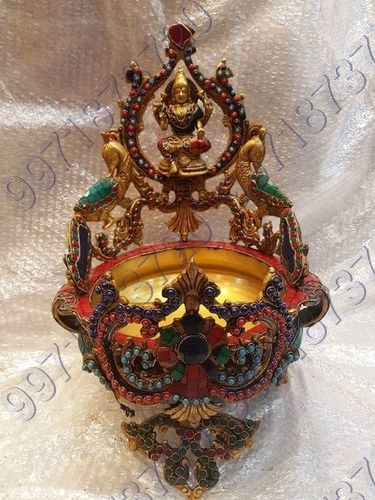 Brass Urli - 16 Inches , Gold Polished Finish, Traditional Style, 8.5 kg Weight