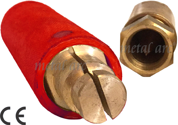 Ce Certified Cct Series - Brass Male & Female Hex Cable Connectors | 400-600 Amps, Rugged Heat Oil & Abrasion Resistant Insulation