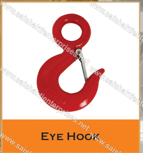 Eye Hook - Steel, Various Sizes, Red Color | High Weight Capacity, Powder Coated Finish, High Safety Factor