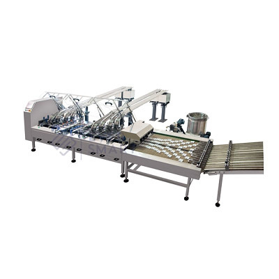 Four Lane Biscuit Sandwiching Machine With Row Multiplier Capacity: 60-1000 Kg/hr