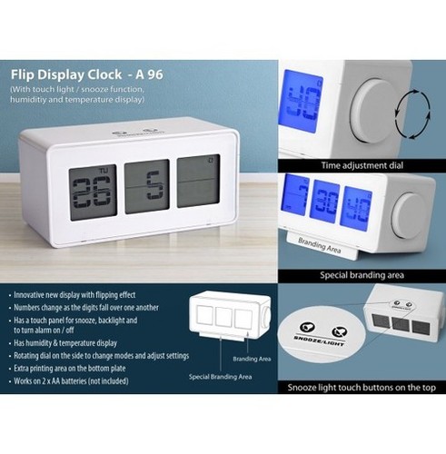 FLIP DISPLAY CLOCK WITH TOUCH LIGHT / SNOOZE FUNCTION