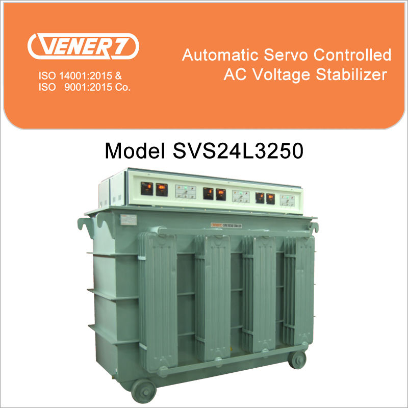 250kva 240v से 460v स्वचालित सर्वो नियंत्रित तेल कूल्ड वोल्टेज स्टेबलाइजर वारंटी: 12 महीने