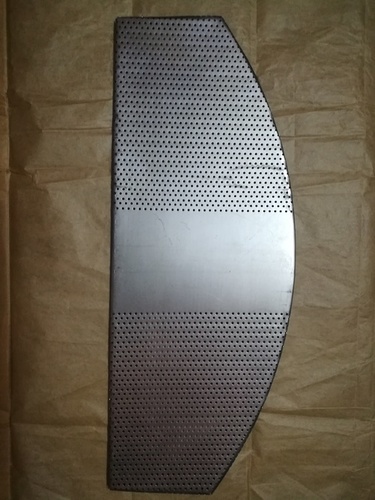 Perforated Chair Seat Back - Aluminum, 12" x 18" Dimensions, 0.25" Square Hole Pattern, 0.063" Thickness, Anodized Finish, Lightweight at 1.5 lbs